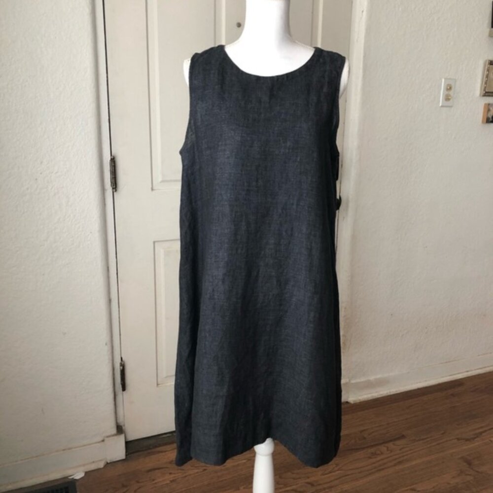 100% Linen High-Low Dress